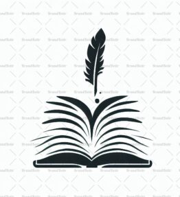 Offenes Buch und Feder
